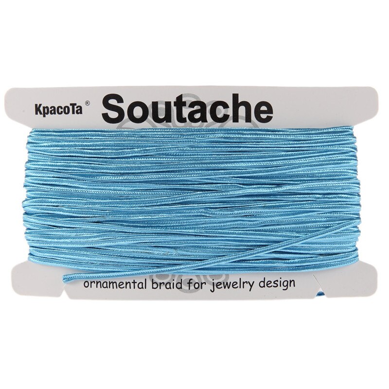 KPacTa colore multiplo 34 Yard(31 metri) colore soutair cinese etnico serpente cavo di pancia gioielli fai da te accessori intrecciati materiale: sea blue