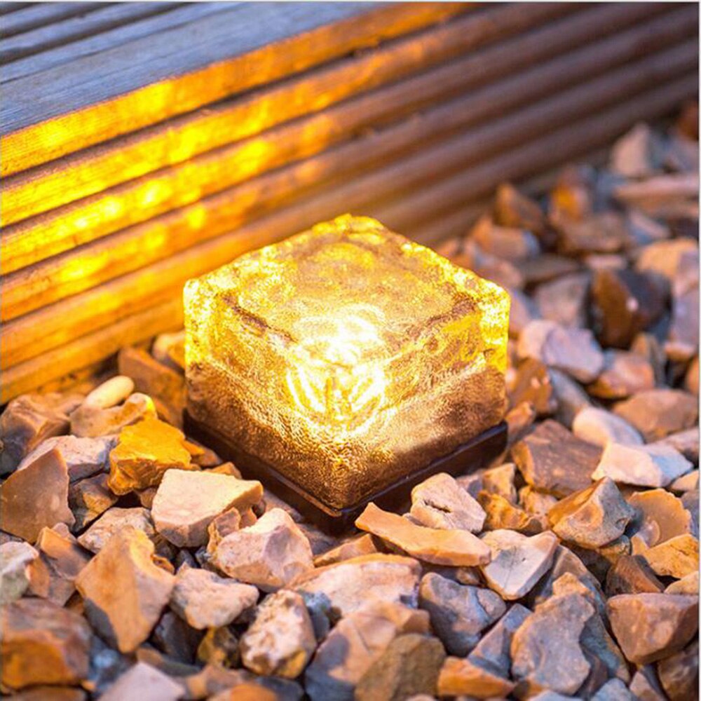 Preference Romantik afhængige Hi-lumix led begravet underjordisk mursten rock lampe soldrevne led lys  vandtæt udendørs solvej gang have lys – Grandado