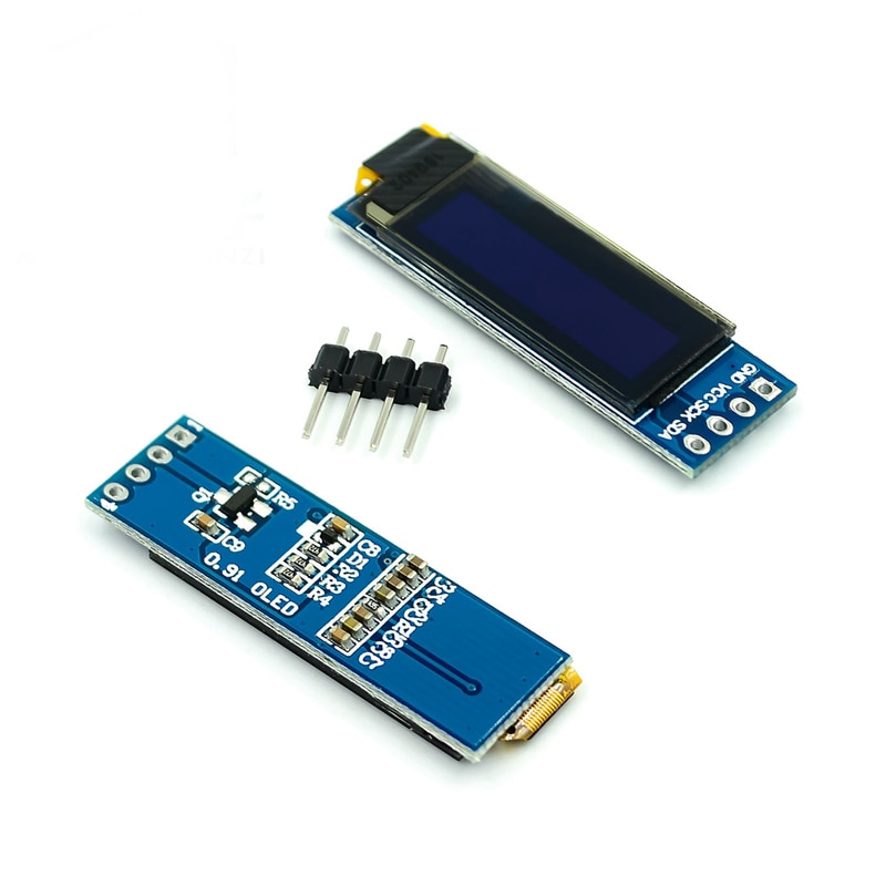 0.91 Inch Oled Module Led Display 0.91 &quot;128X32 Wit/Blauw Oled Lcd Modules Iic Compatibel 3.3V-5V Communiceren Voor Ardunio