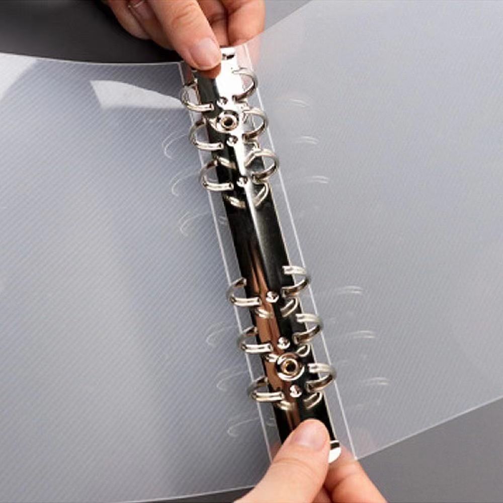 A6/A5/B5 Six-Hole Transparent Waterproof Binder Multi-Function File Folder Removable