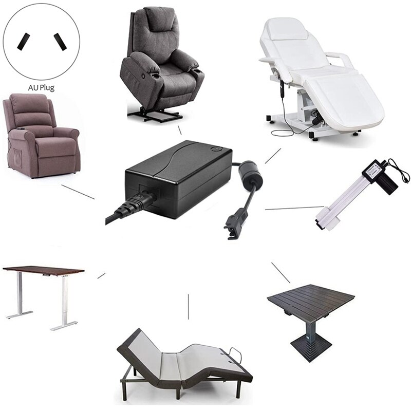 Switching Power Supply Transformer 29V 2A Adapter for Chair Lift Power Supply Recliner with 1.5M AC Cord