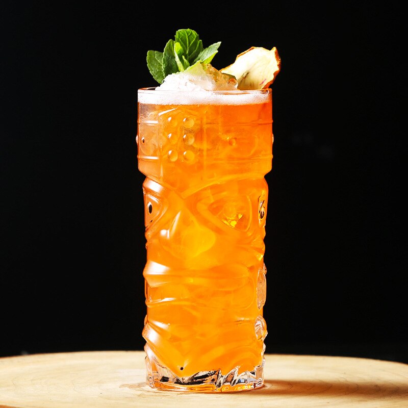 400ML Cocktail Glas Tiki Tasse transparent Grimasse Tasse Bleifreies groß Auge Tasse hawaiisch Saft Tasse Bahre Becher Zombie Tasse Bar Werkzeuge