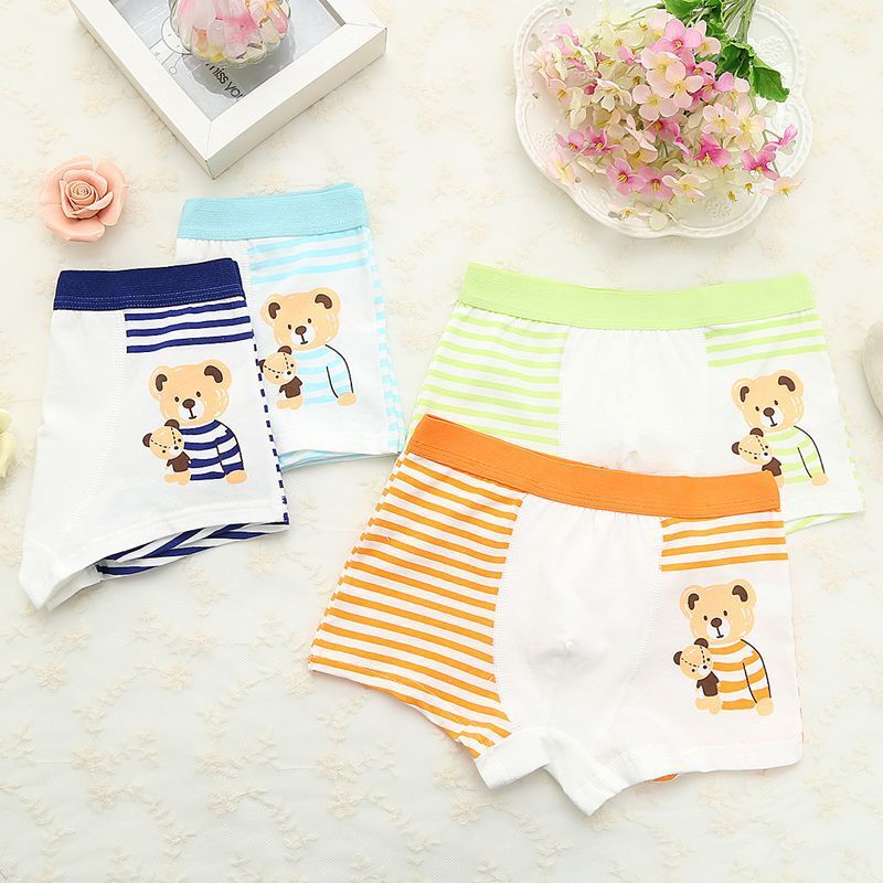 2 pz/lotto cotone ragazzi pugile bambini mutande carino bambini pugile bambini biancheria intima età 2-10 anni