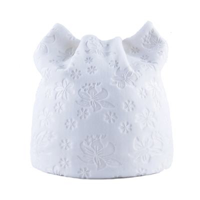 Tqmsmy herfst warme winter muts voor dames kattenoren skullies mutsen met oorkleppen petten dames bloemenprint mutsen tmdh 07: Wit