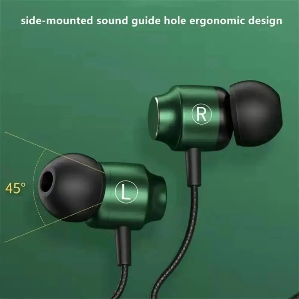 90° Jack Wired Gaming Headset HiFi Surround Sound With Mic Type C 3.5mm Music Headphones For iPhone Huawei In-ear Bass Earphones