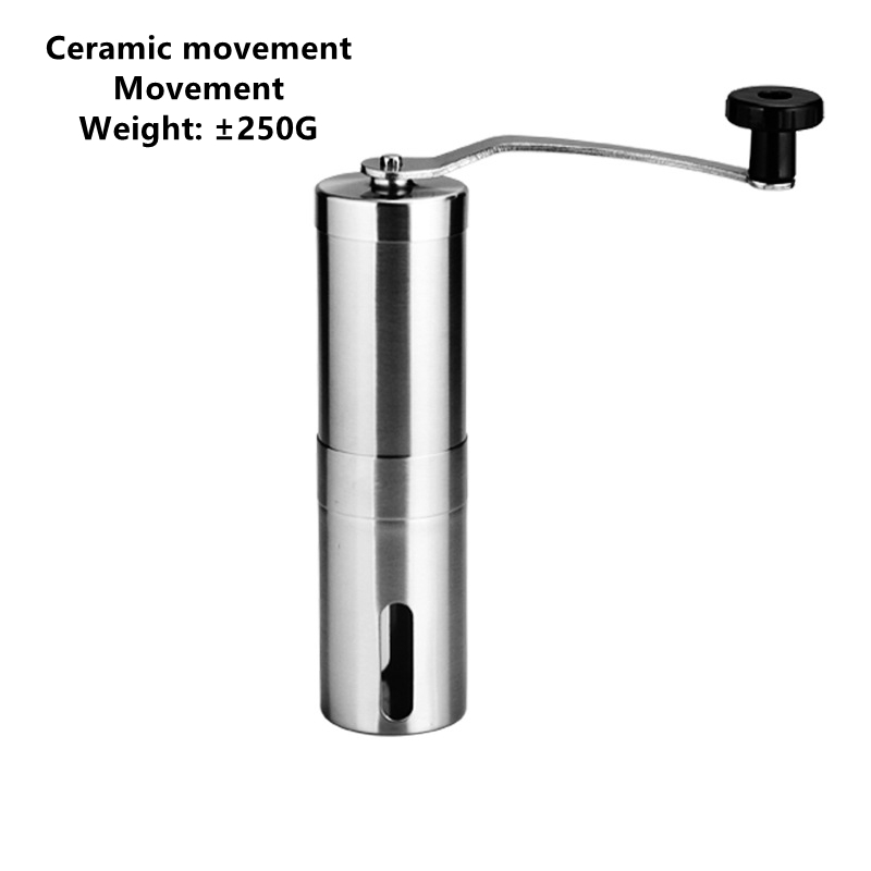 Portable Coffee Grinder Manual Coffee Bean Grinder Hand Grinder Mill with Double Bearing Positioning Coffee Tool: Style H Color 1