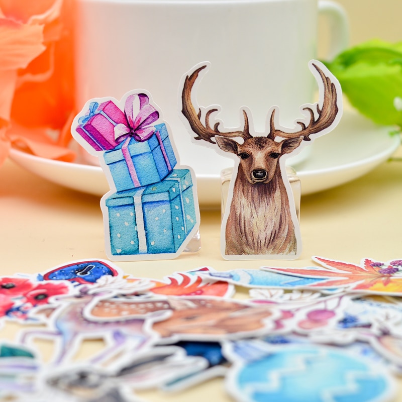 38 Pcs Hand Tekening Mysterieuze Fawn David 'S Herten Sticker Scrapbooking/Bullet Journal Stickers Magic Adesivo Briefpapier Naklejki