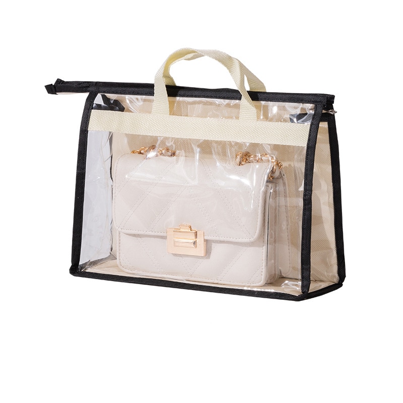 Dust-proof PVC storage handbag for bags' protection transparent breathable damp-proof hanging bags organizers for bags' storage