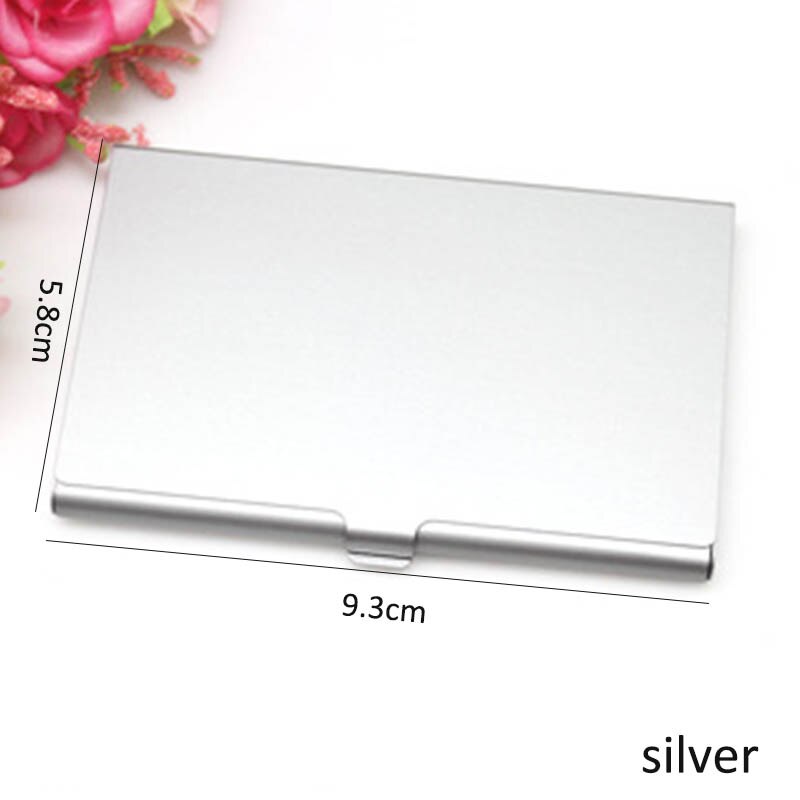Tarjetero portátil de aleación de aluminio para mujer, Cartera de Metal, tarjetero, monedero, funda de Metal, 1 ud.