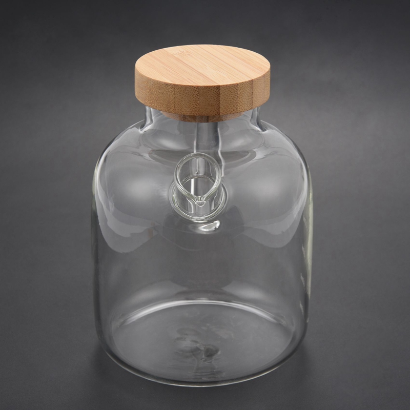 LBER 650Ml Olive Oil Dispenser Bottle Horn Mouth Oil Pot Condiment Oil Glass Bottle Anti-Leak Oil Bottle Vinegar Soy Sauce Bottl