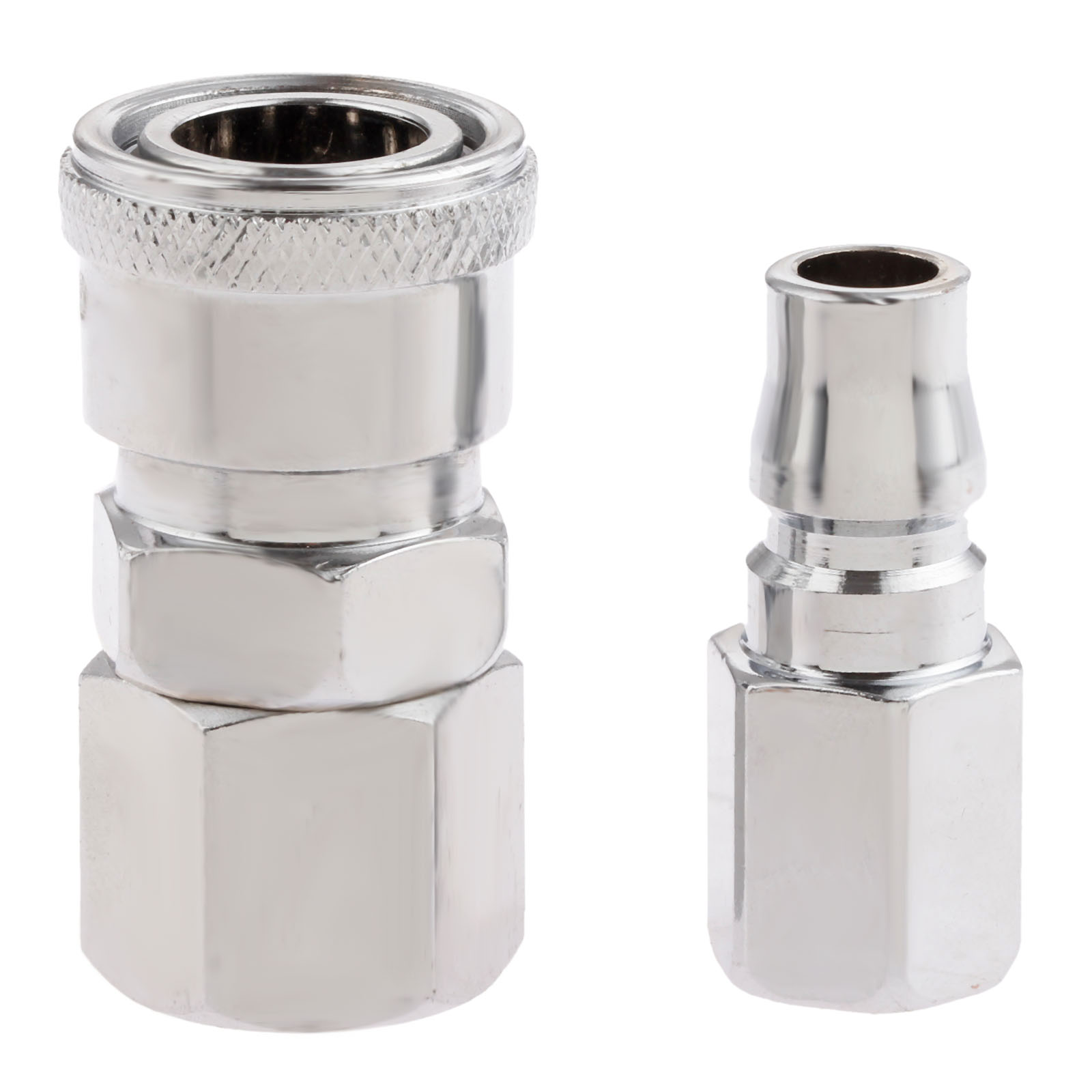 2Pcs Pneumatic Fittings Euro Air Line Hose Compressor Connector Quick Release 1/4"BSP Female Thread Coupler Connector Fittings
