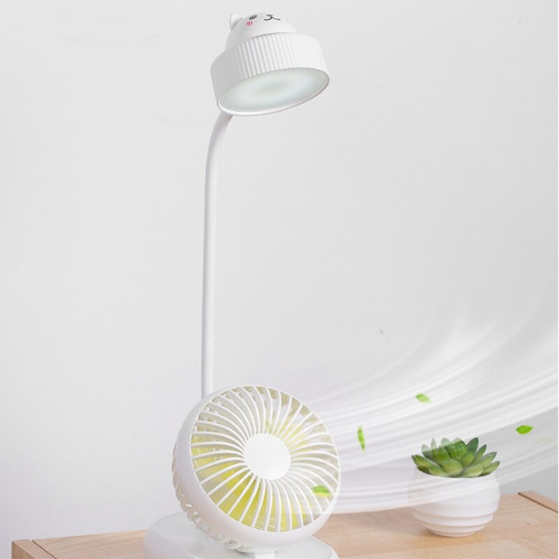 Multifunctional Desk Lamp Fan Desktop USB Large Wind Fan