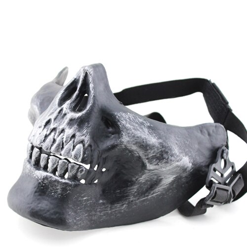 Emiraten M03 skelet Half Gezicht Maskers Schedel Skelet Masker Voor Halloween Dansen Rekwisieten Levert: Silver