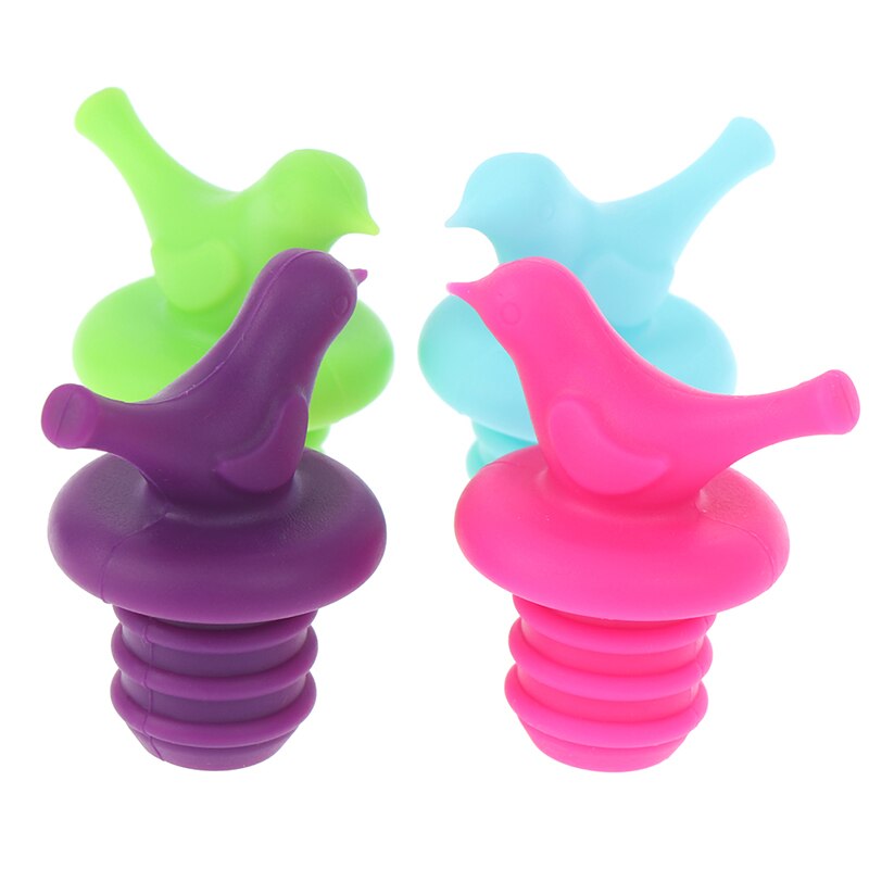 Bouchon verseur de vin en Silicone | Bouchons de vin créatifs d'oiseau, bouchon de bouteille, bouchons de mariage 1 pièce