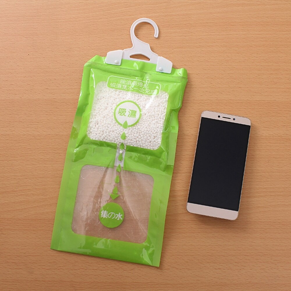 Bolsa para colgar en armario ropero, para humedad, Vitrina armario ropero bolsas deshumidificadoras, agente de secado higroscópico, antimoho, 1 unidad