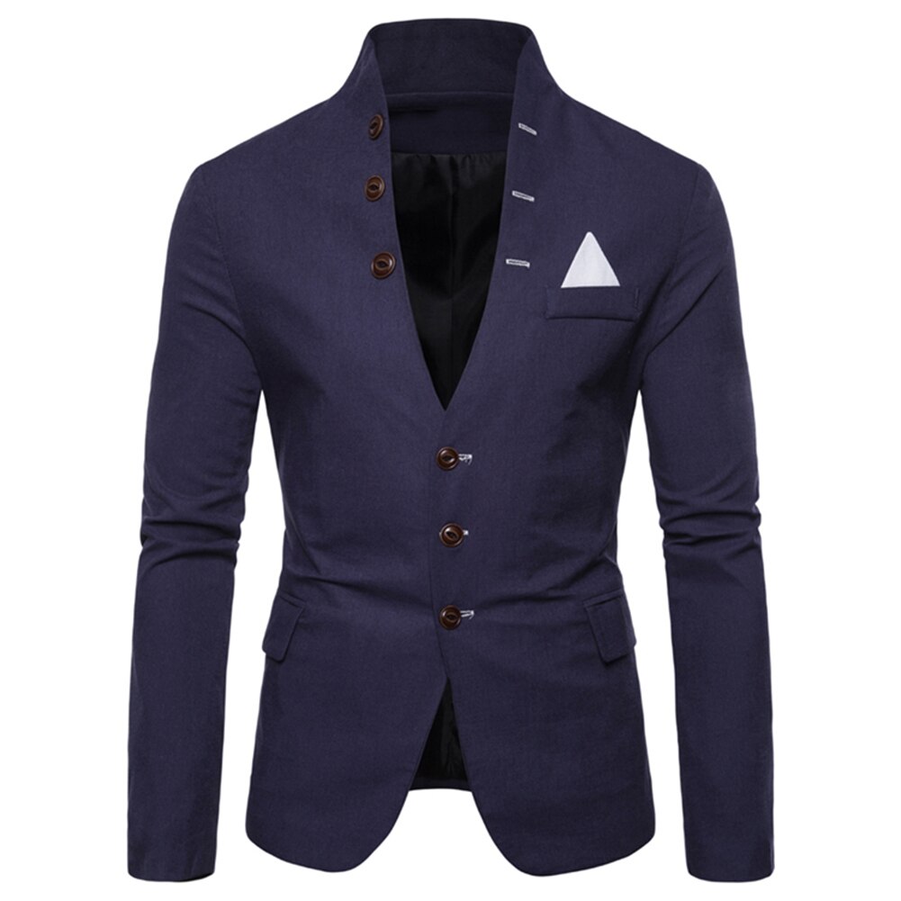 Hommes sl-im convient Social Blazer printemps automne solide robe de mariée veste hommes décontractée affaires mâle costume veste Blazer doux
