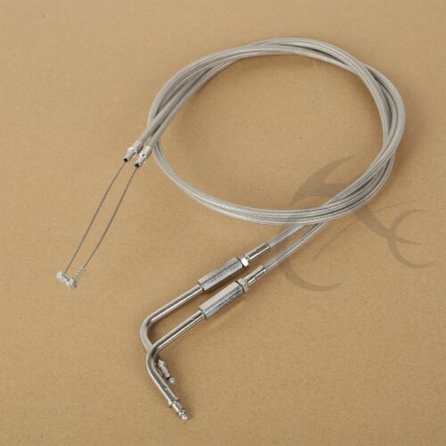Motorcycle 48" 120CM Braided Throttle Cable For Harley Dyna Electra Glide Low Rider