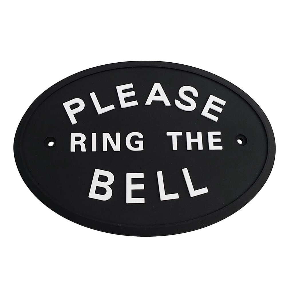 Please The Bell Hanging Plaque Can Be Fixed On The Door Or On The Wall