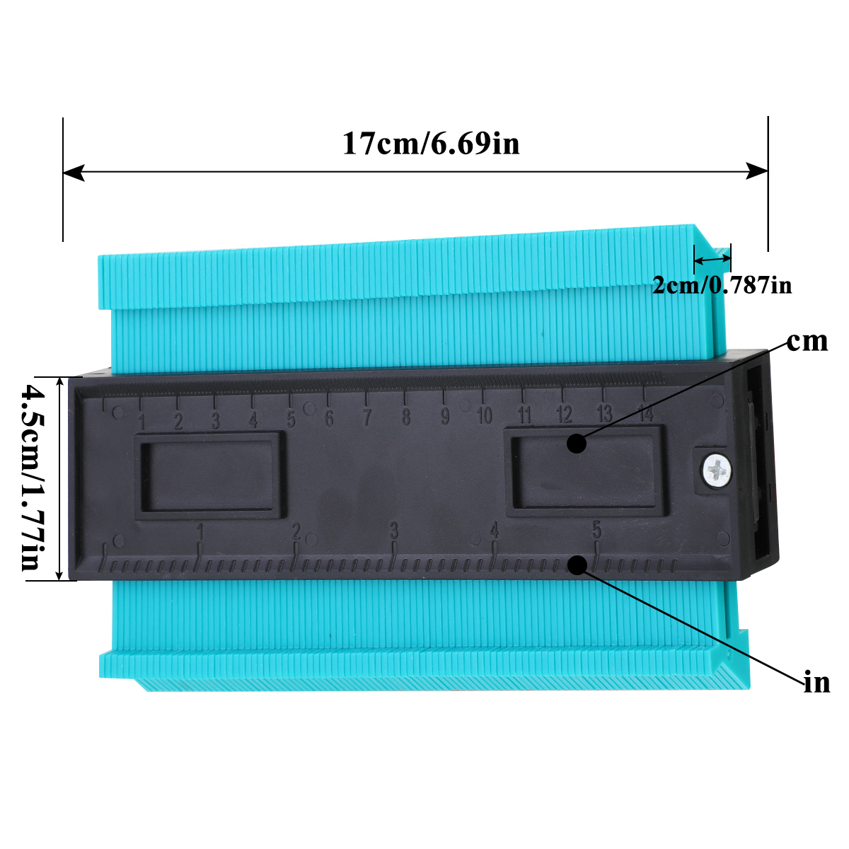 Multi-funktion Kontur Profil Messgerät Fliesen Laminat Fliesen Rand Gestaltung Holz Messen Lineal ABS Kontur Messgerät Duplizierer 5/10 zoll
