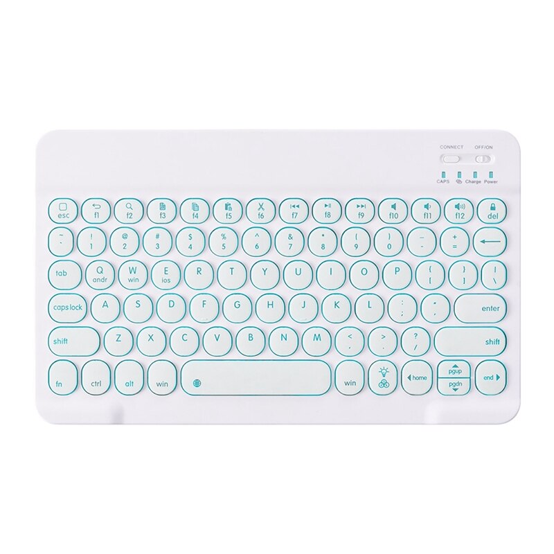 Ultra-Slanke Draadloze Bluetooth Toetsenbord Oplaadbare 7 Kleuren Verlicht Toetsenbord Voor Ipad Tafel Mac Ios Android Windows