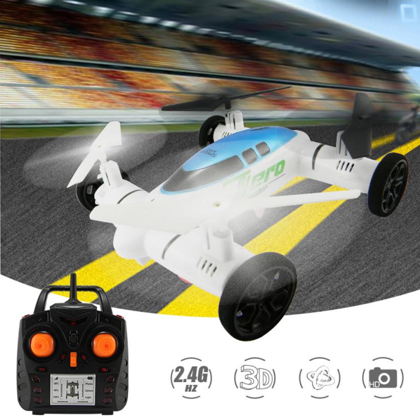Rc Quadcopter Mini Drone Auto HW7007 2 IN 1 2.4G 6-Axis Vliegtuig Land Afstandsbediening Auto Quadcopter Drone HelicopterT112