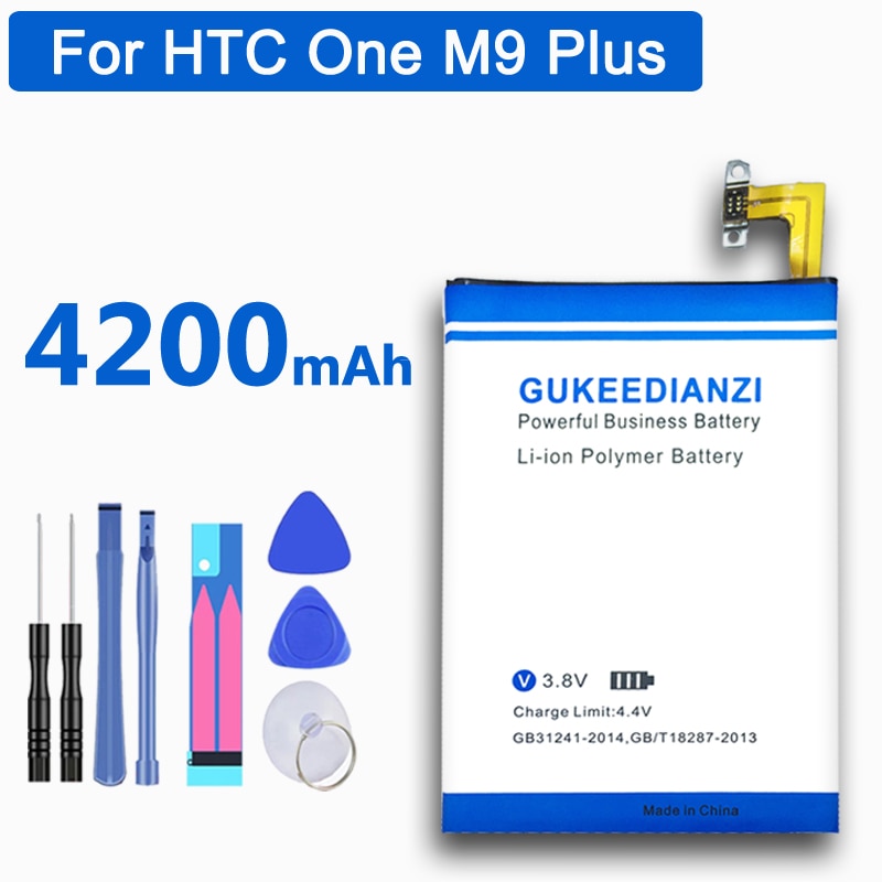 GUKEEDIANZI BOPGE100 B0PGE100 Batteria per HTC ONE M9 M9 + M9W Un M9 Più M9pt Hima Ultra Batteria 4200mAh + Accumulatori E Caricabatterie Di Riserva