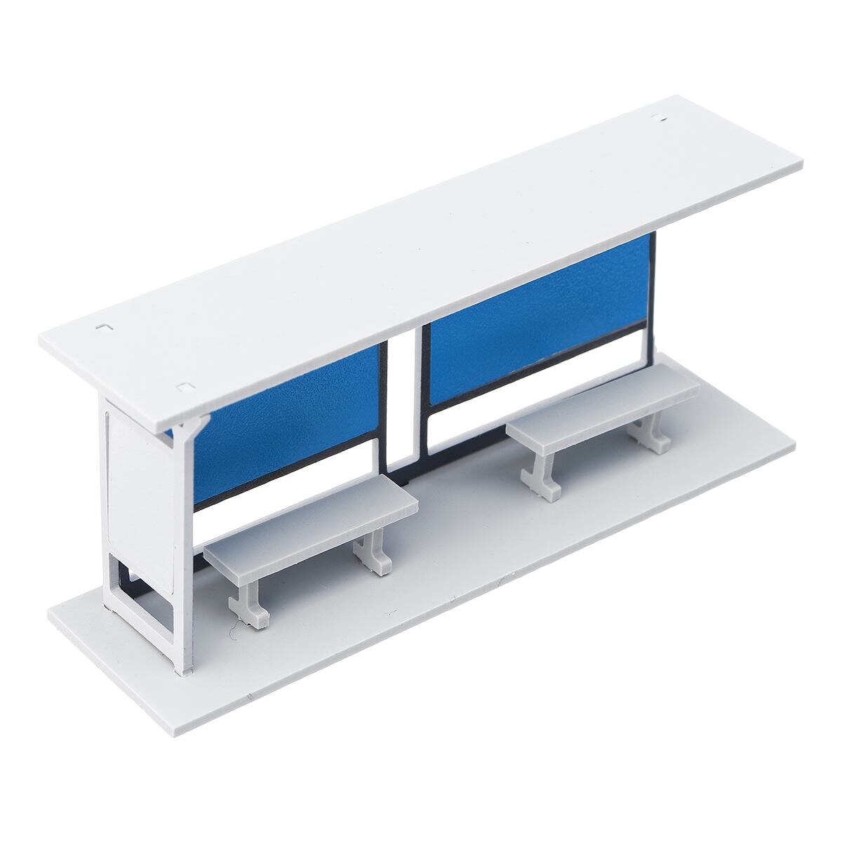 1:87 Modern Plastic Assembled Bus Stop Building Model Plastic Bus Stop Station Model Building 8.6x2.2x3.4cm
