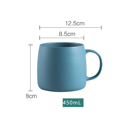 Nórdico matte canecas cerâmica cater cup office lidar com copo casa leite beber copo: Azul