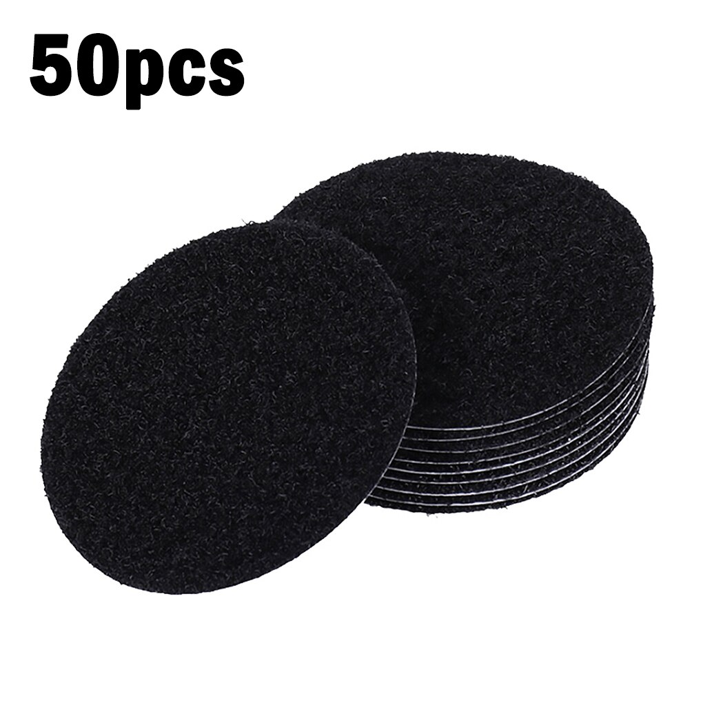 Antislip Vloermat Plakband Pad Tapijt Tapijt Grijper Coin Ronde Vormige Pad Montage Tape: black 50 pairs