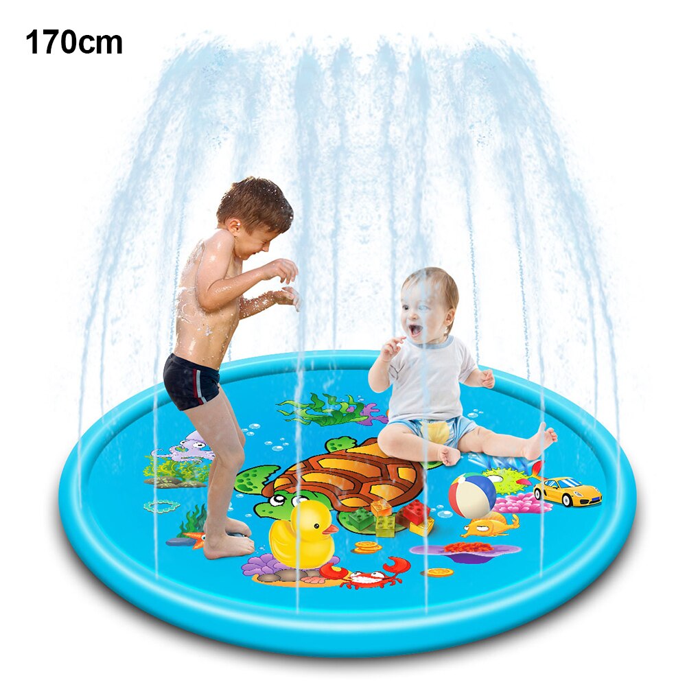 110/170Cm Leuke Schildpad Opblaasbare Spray Water Outdoor Kids Play Mat Sprinkler Pad