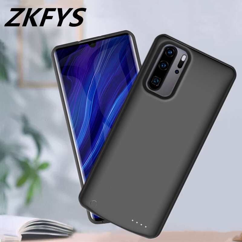 Funda de carga de batería de silicona para Huawei P30 Pro, funda de Banco de energía portátil de 6800mAh, cubierta de cargador de batería externa