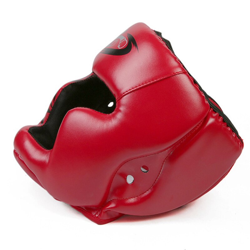Casque de protection de lutte taille réglable en cuir souple protecteur de tête pour la boxe YA88
