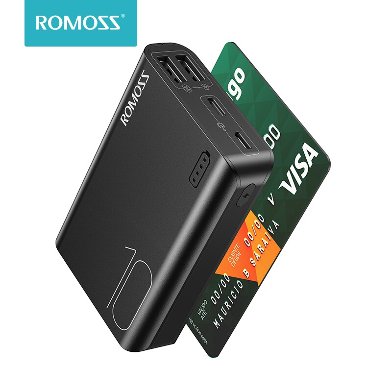 ROMOSS Sense4mini Mini 10000mAh Power Bank Portable Powerbank 10000 mAh External Battery Charger For iPhone Xiaomi Huawei