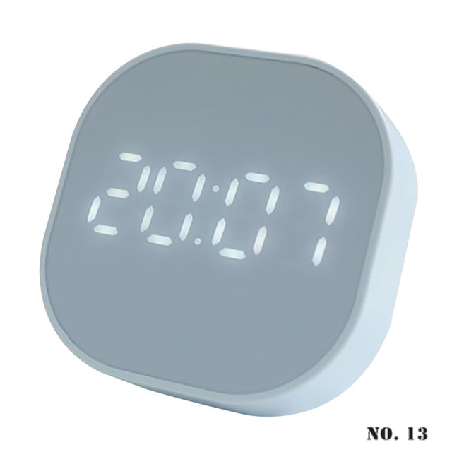 Digitale Wandklok Vierkante Mini Wekker Lichtgevende Led Multifunctionele Digitale Klok Home Nachtlampje Voor Slaapkamer Decoratie