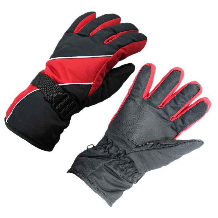 Warm Mannen Waterdicht Winddicht Outdoor Wanten Handschoenen Vijf Vingers Thermische Skiën Klimmen Fietsen Wandelen Sport: Red