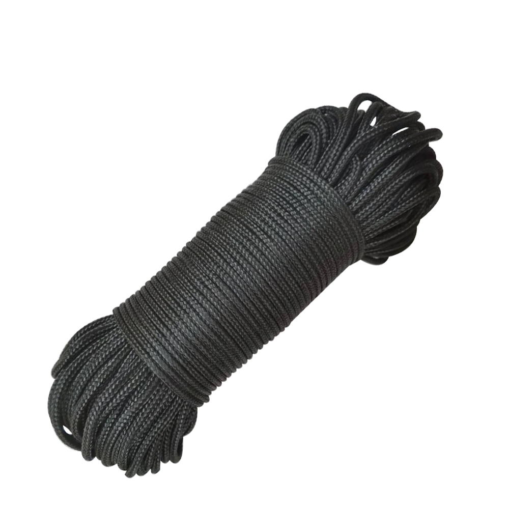Cuerda de paracaídas de supervivencia, Paracord de 2mm, 5M, 10M, 20M, 30M, un núcleo, cuerda para acampar, escalada, senderismo, pulsera artesanal: Negro / 20 m