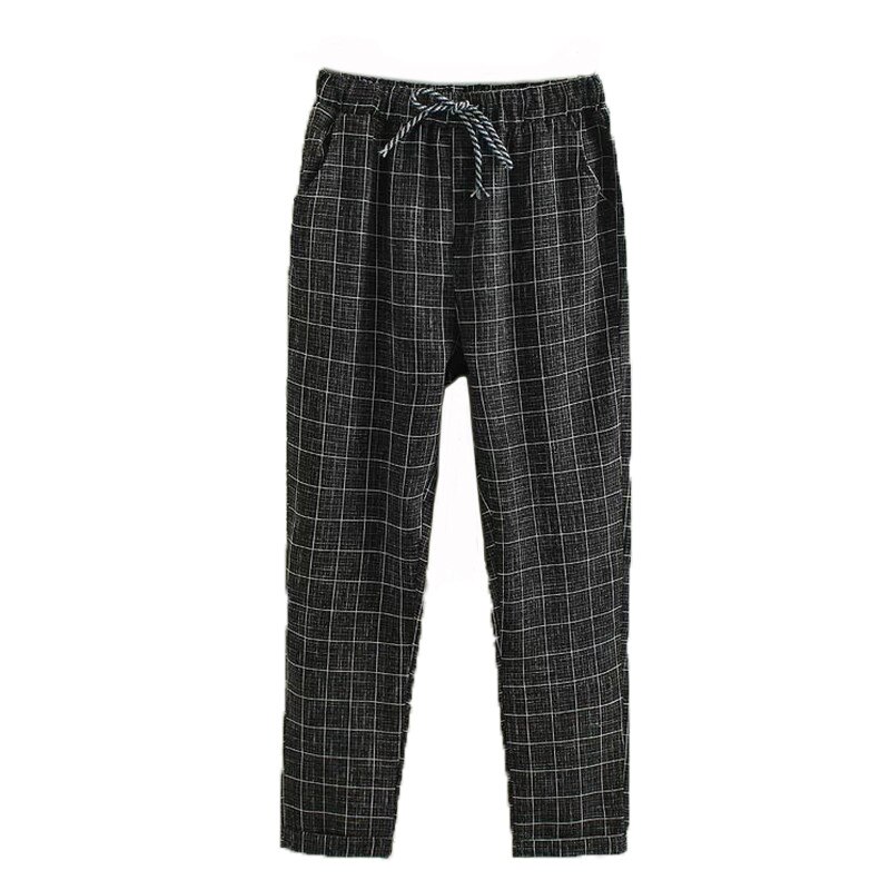 TESSCARA Women Plaid Casual Pants &amp; Capris Good Female Bottoms Trousers Spring Summer Harem Pant Plus Size S-3XL: Black / XXL