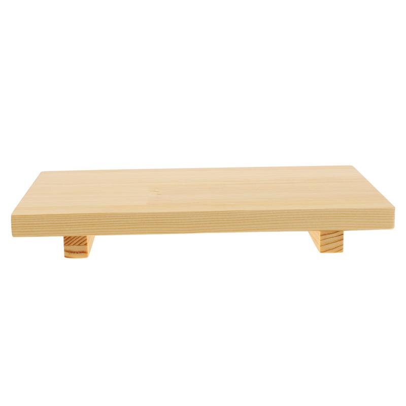 Japanese Wooden Sushi Board Rectangular Cuisine Sushi Sashimi Plate Platform Food Serving Tray Tableware Decoration: 27.5X18X3CM