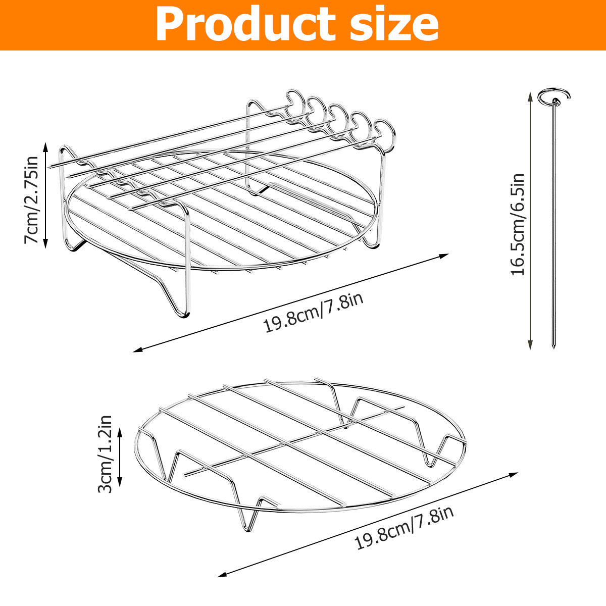 Lucht Friteuse Roestvrijstalen Bakplaat & Stoomrekken Lucht Friteuse Gereedschap Bakvorm Bbq Gril Bakpan Accessoires Kookgerei
