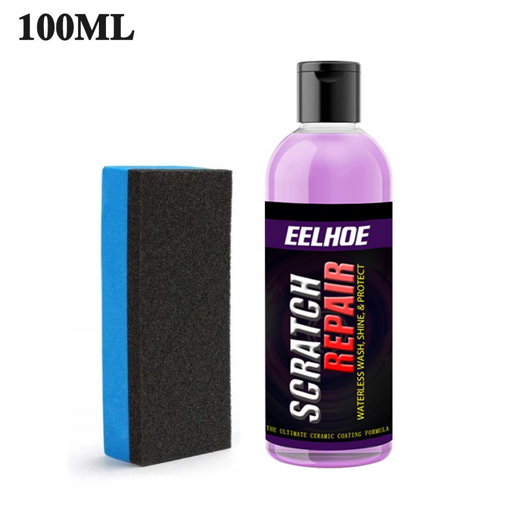 100/50/30ml Ceramic Car Wash Quick Coat Polish & Sealer Remover With Sponge Car Nano Ceramic Coating Polishing Remover: Set 100ml