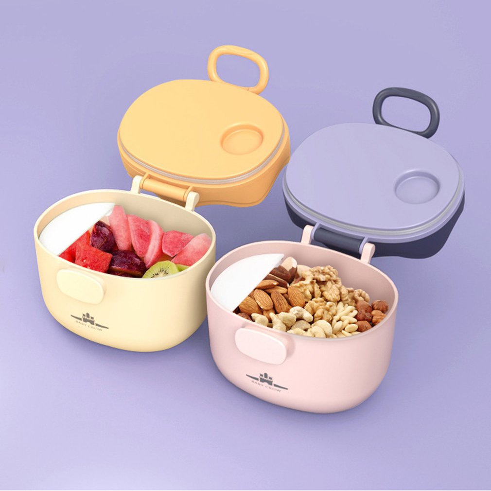 Portable Kids Food Storage Box BPA Free Formula Dispenser Cartoon Infant Milk Powder Box Toddler Snacks Container
