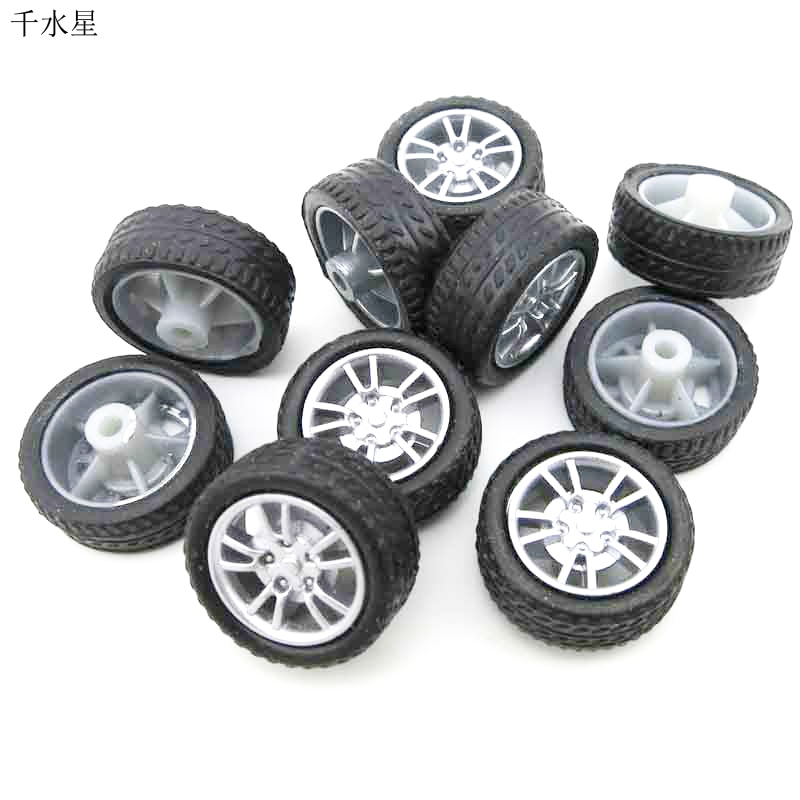 16MM mini rubber wheel DIY small production toy car wheel 2mm shaft hole car wheel