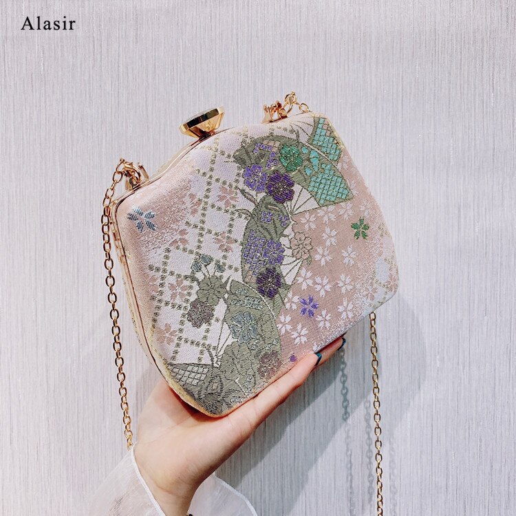 Alasir Abend Tasche Alte Stil Cheongsam Tasche Jahrgang Frauen Handtasche Chinesischen Stil Rosa Schulter Taschen