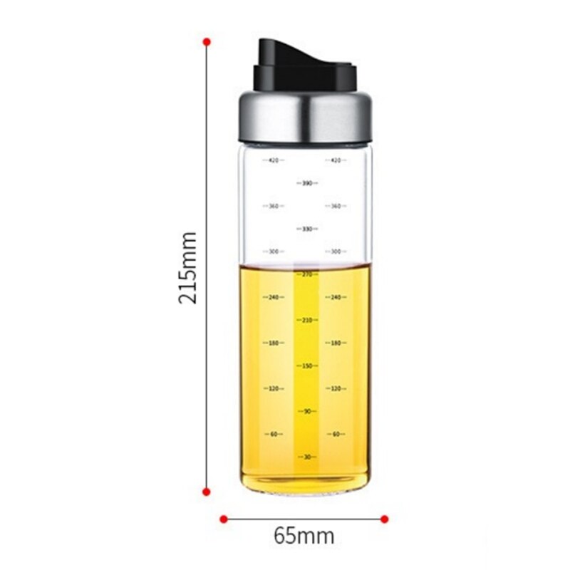 2 Pcs 450Ml Olive Oil Dispenser Bottle,Automatic Open and Close Oil Pot,Oil and Vinegar Measuring Bottle for Kitchen