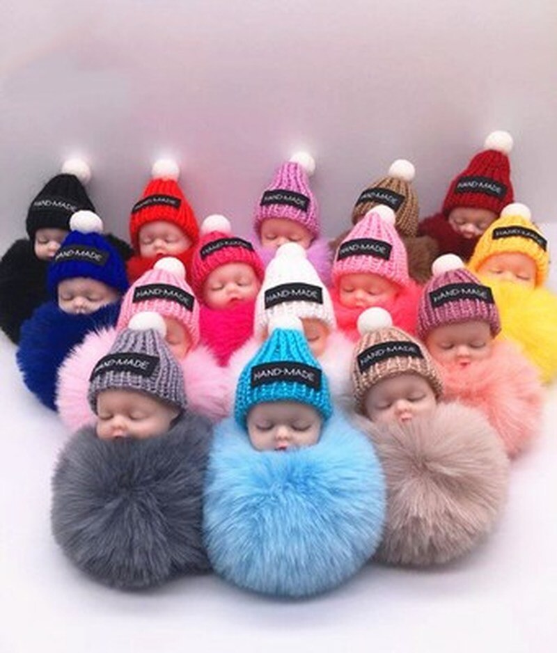 8cm Cute 16 Styles Baby Plush Toys Keychain Soft Stuffed Dolls Toy for Kids Children Baby Girls Christmas