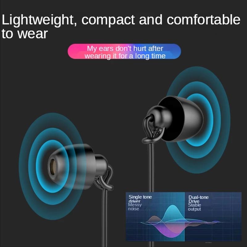 Schlaf Headset HiFi Weiche Silikon Seite Schlaf Schallschutz in Ohr praktisch Headset Mit Mikrofon Kabel