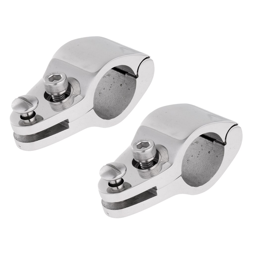 Bimini-deslizador de mandíbula con bisagras, accesorio de acero inoxidable 316, 7/8 pulgadas, 22mm, 2 unidades