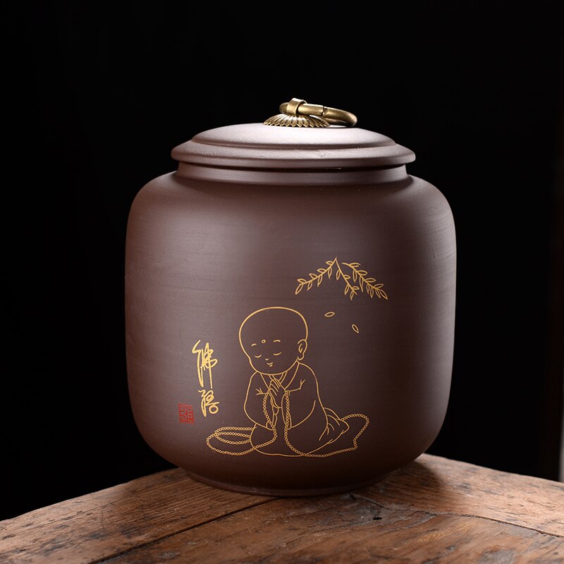 JIA-GUI LUO céramique thé Caddies boîtes à thé en céramique conteneur boîte à thé sac à thé boîte de rangement thé stockage café conteneur D032: 3