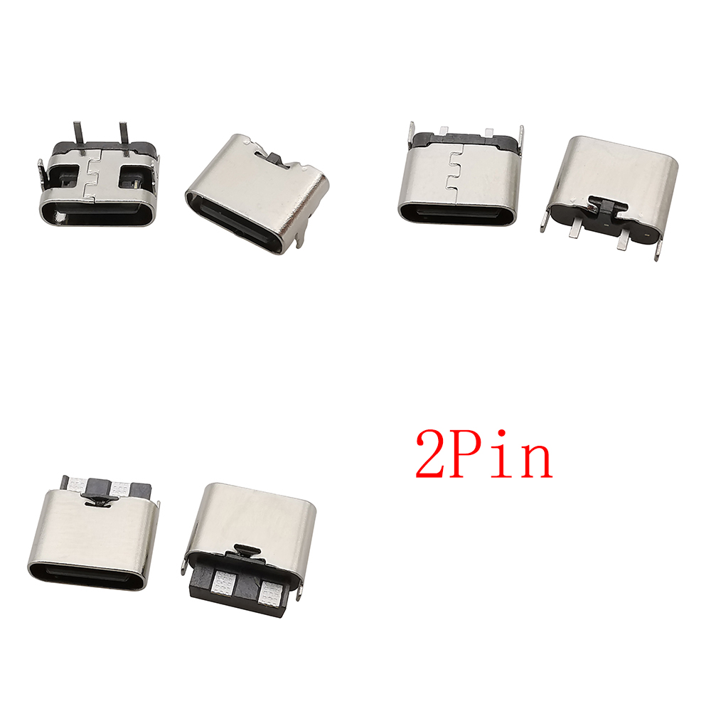 Connecteur USB Type C femelle, 2/6/16/24 broches, prise SMD SMT type-c, Port de chargement pour le soudage de PCB, adaptateur de réparation, bricolage, 10 pièces