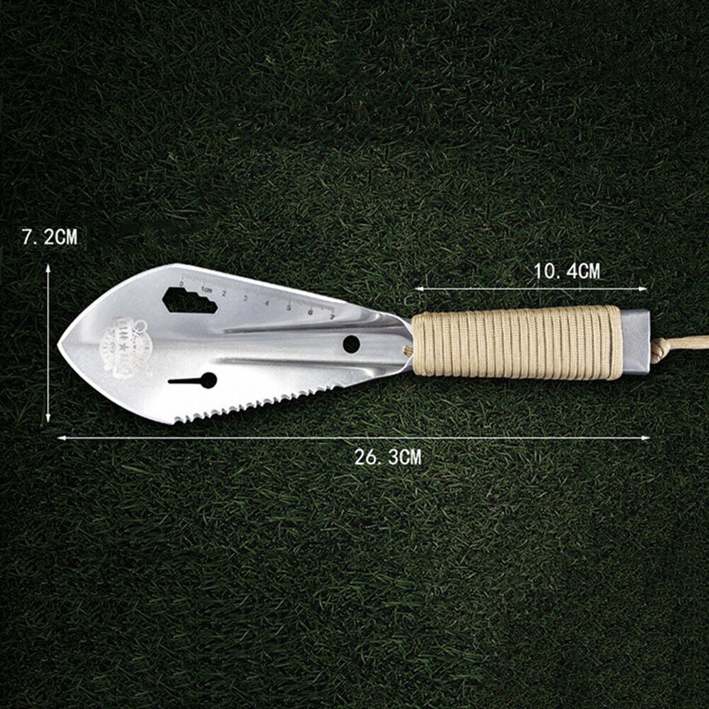 Stainless Steel Garden Shovel Multipurpose Shovel With Sawtooth Hex Wrench Ruler Digging Trowel Knife Spear Garden Multi Tool